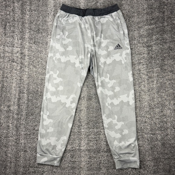 adidas Other - Adidas Men's Size XL W31 L30 Camo Jogger Pants Athletic Training Gym Gray Black